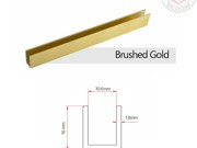 Shower glazing channel in Brushed Gold